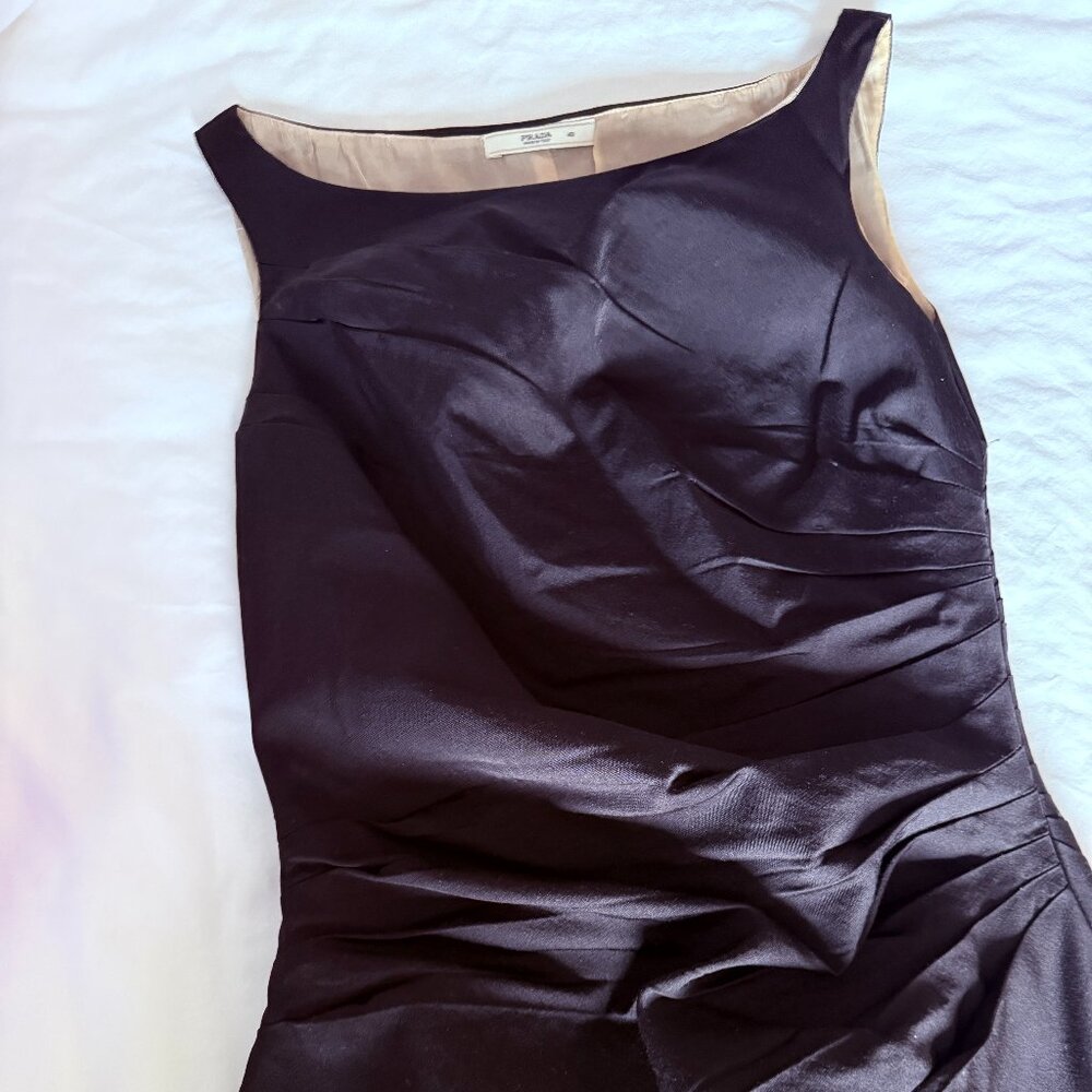 🖤 Prada Vintage Silk Wool Cocktail Dress Made in Italy Size 40 (IT)